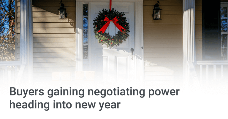 Buyers gaining negotiating power heading into new year.