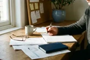 Professional header image for educational tutorial: How Lenders Read Self-Employed Income and Add-Backs