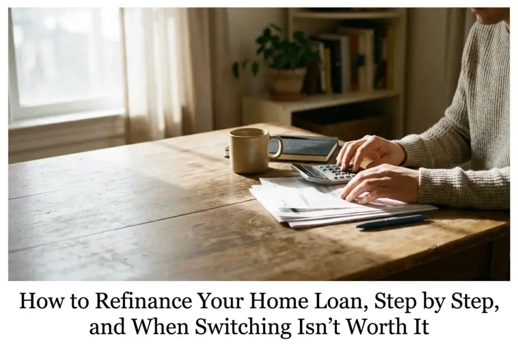 Professional header image for step-by-step guide: How to Refinance Your Home Loan, Step by Step, and When S...